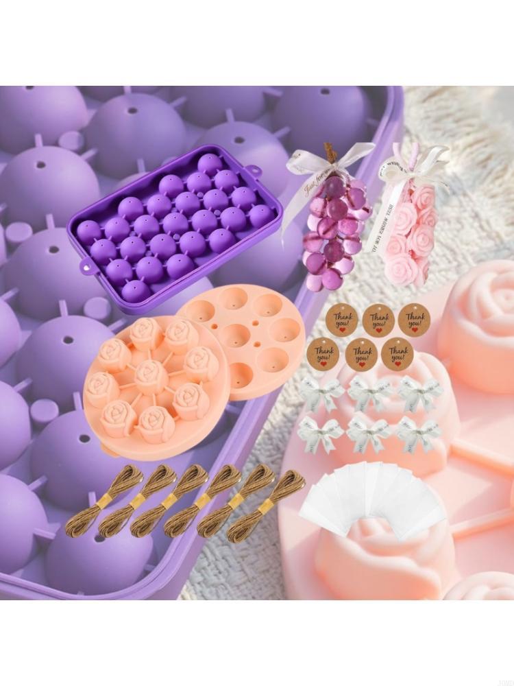 Soap Making Starter Kit - Conjunto fabricação sabão com moldes silicone,
