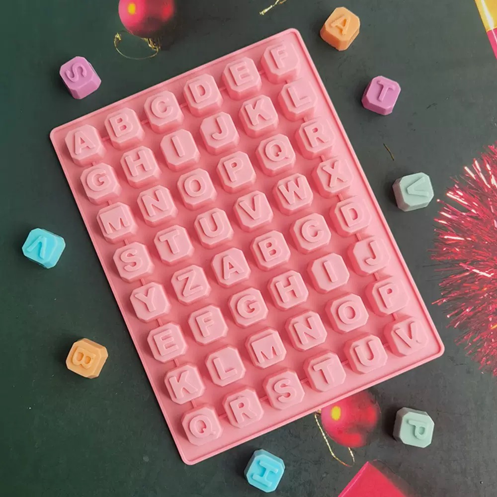 Soap Making Bar - Molde de silicone com 48 letras